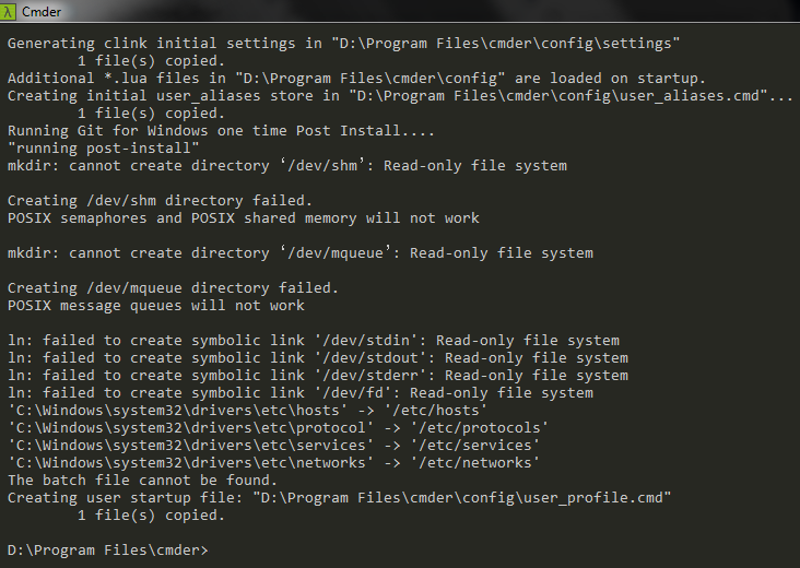 Cmder V1 3 13 Init Script Fails Issue 2218 Cmderdev cmder GitHub