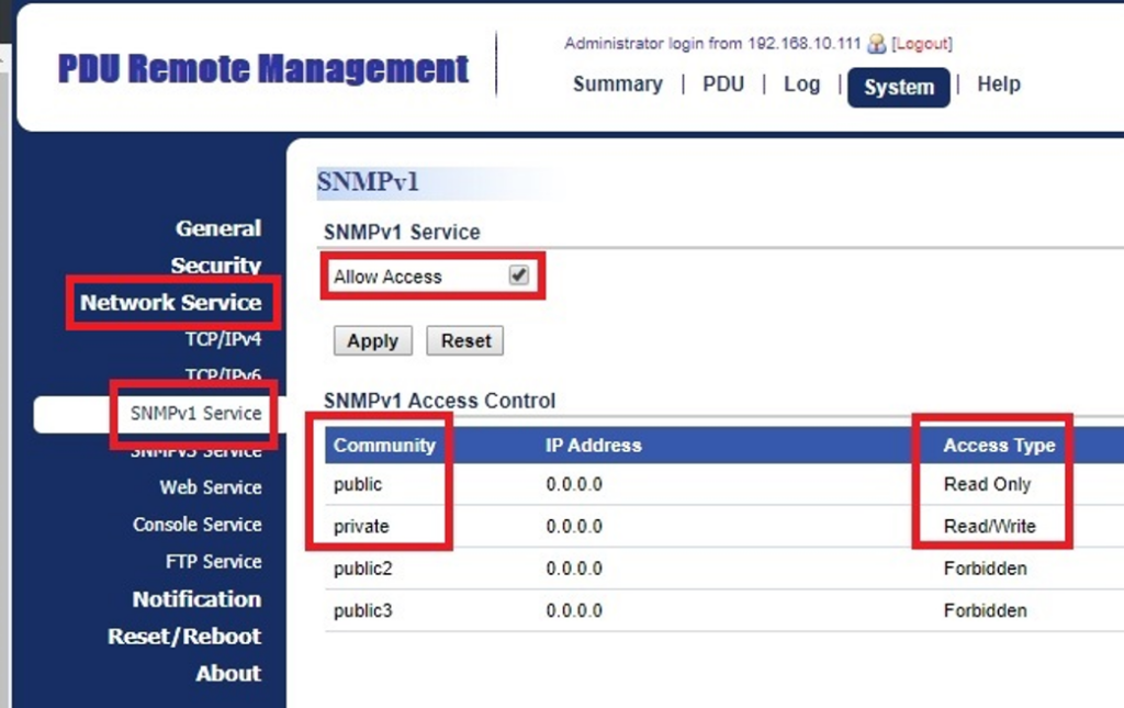 Davicom Cortex SNMP GET read Example On An IP Power Bar Davicom 