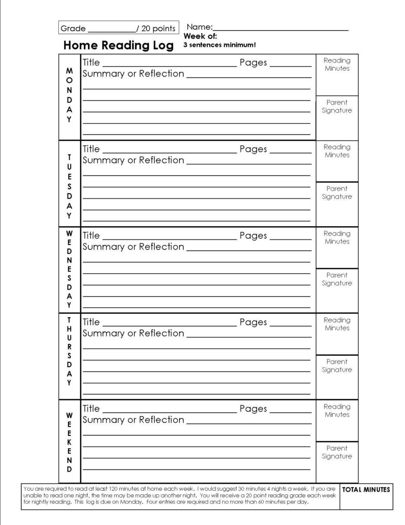 Dol 4th Grade Worksheets Reading Log Reading Response Worksheets 