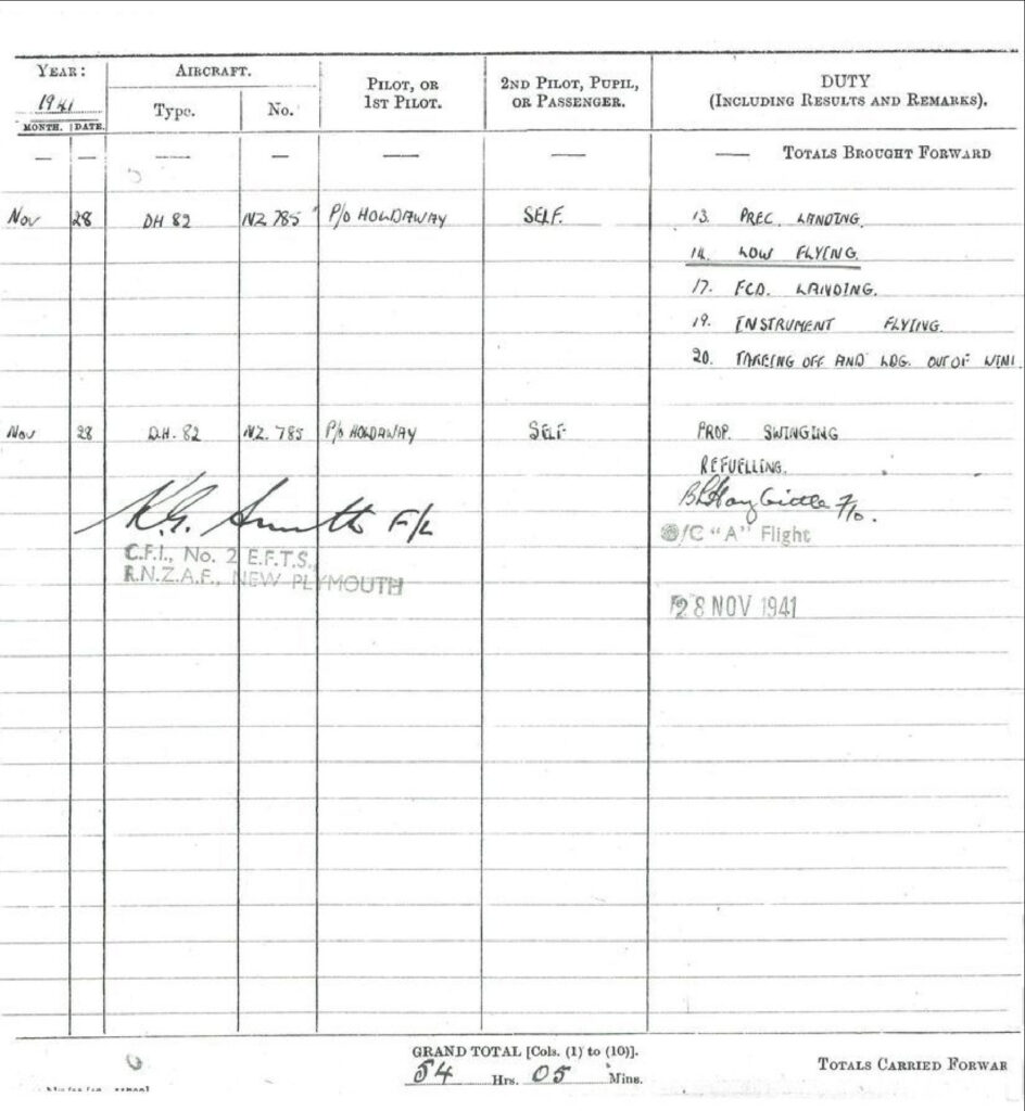 Flight Log Book Hawke s Bay Knowledge Bank