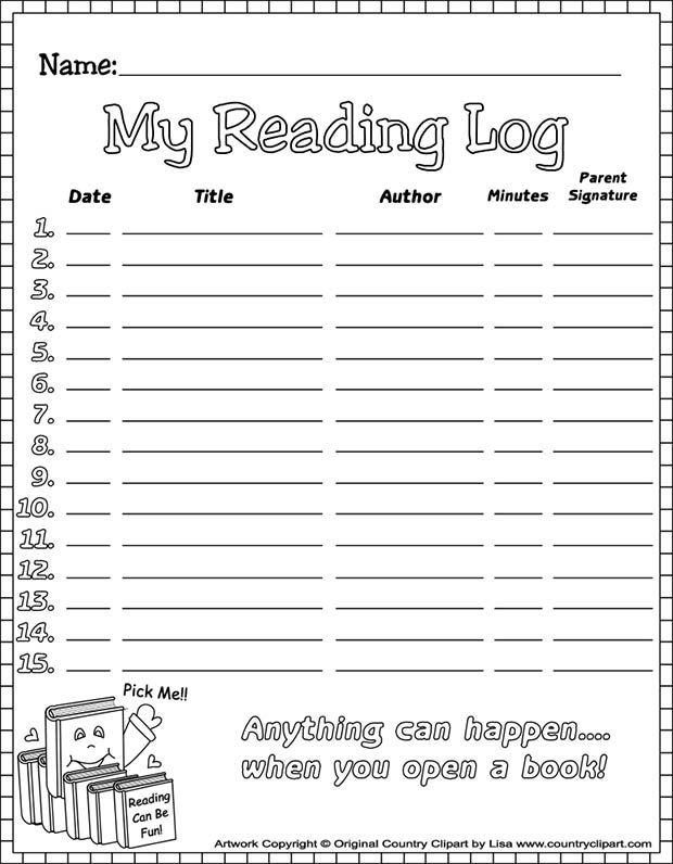 Free Premium Templates Reading Log Printable Summer Reading Log 