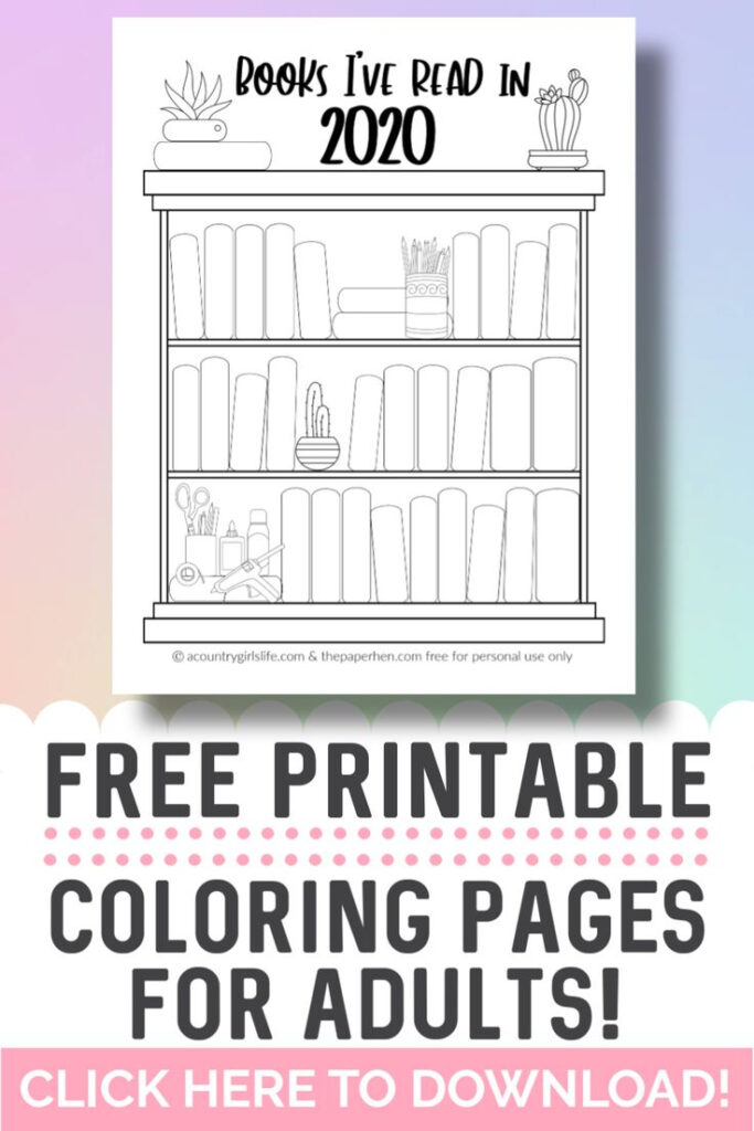 FREE Printable Bookshelf Reading Log For Planners Bullet Journals 