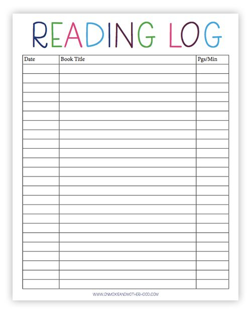 Free Printable Reading Log Sight Words Lists And Learn To Read Tips 