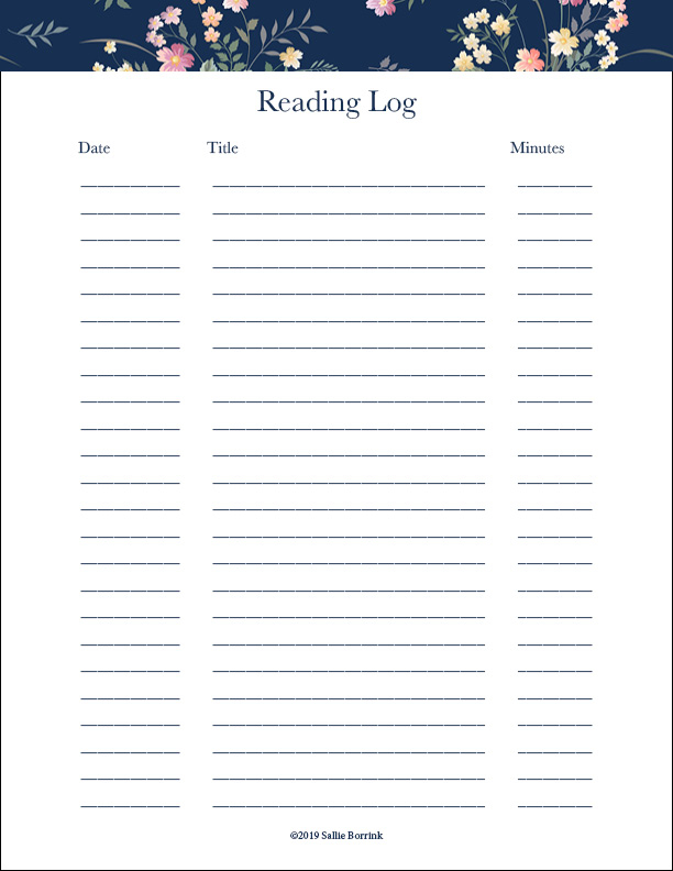 Free Printable Reading Logs A Quiet Simple Life With Sallie Borrink