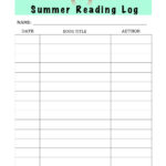 Free Printable Summer Reading Log Summer Reading Log Reading Logs
