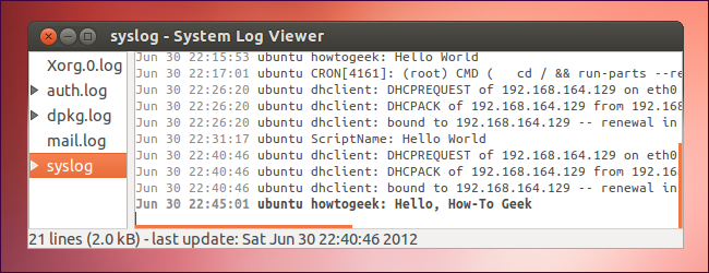 How To View And Write To System Log Files On Ubuntu