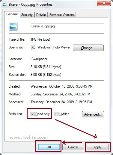 Make Files And Folder Read Only In Windows 7 TechTin