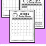 Monthly Reading Log Calendars editable Monthly Reading Logs