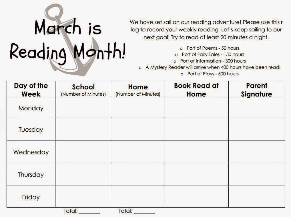 Mrs Bangma s Blog March Is Reading Month Reading Log