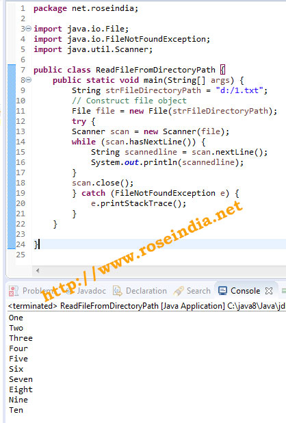 Read File From Specified Path In Java