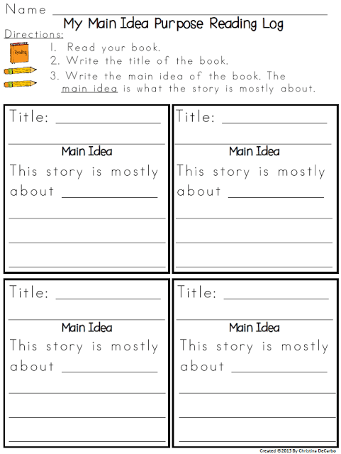 Reading Logs For The Common Core with Freebie Reading Logs Read To 