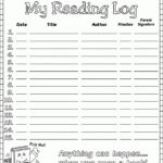 Reading Logs Mrs Bieler s 4th Grade Class