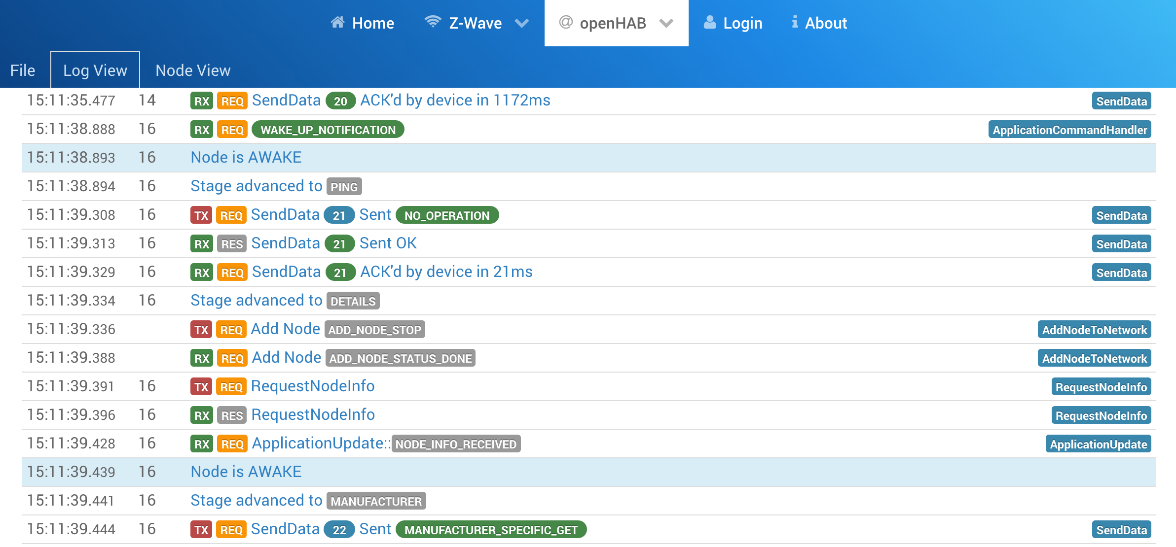 Z Wave Log Viewer Bindings OpenHAB Community