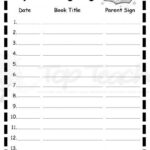 3rd Grade Reading Log With Parent Signature 2022 Reading Log Printable