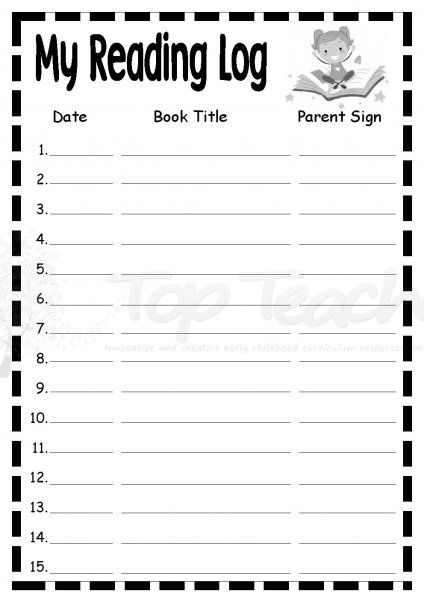 3rd Grade Reading Log With Parent Signature 2022 Reading Log Printable