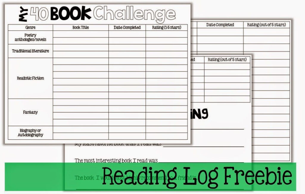 5th Grade Reading Logs Book Series Wild Readers Make Plans 40 