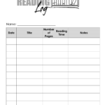 6th Grade Reading Log Printables Printable Word Searches