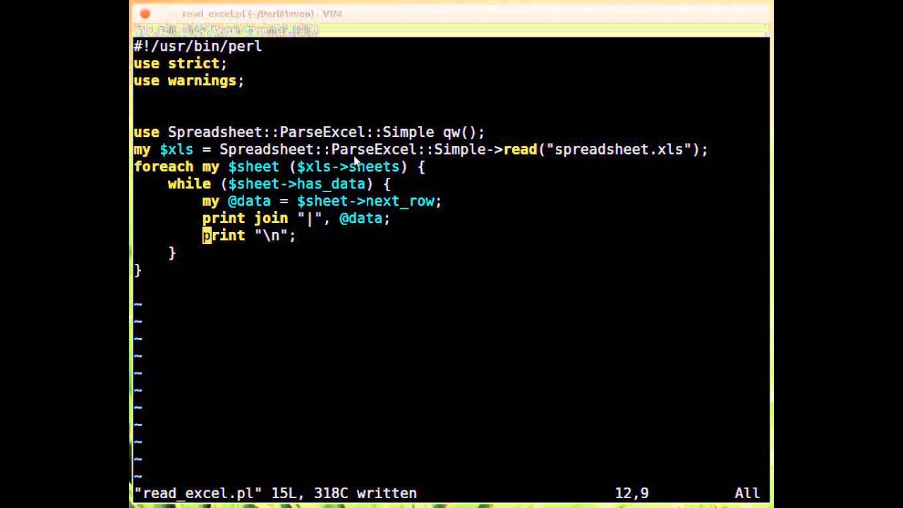 Beginner Perl Maven Tutorial 13 6 Reading Excel File In Perl YouTube