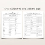 Bible Reading Tracker Printable Chapter By Chapter Checklist Reading