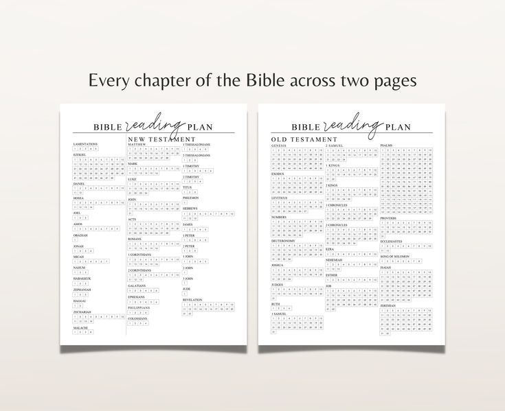 Bible Reading Tracker Printable Chapter By Chapter Checklist Reading 