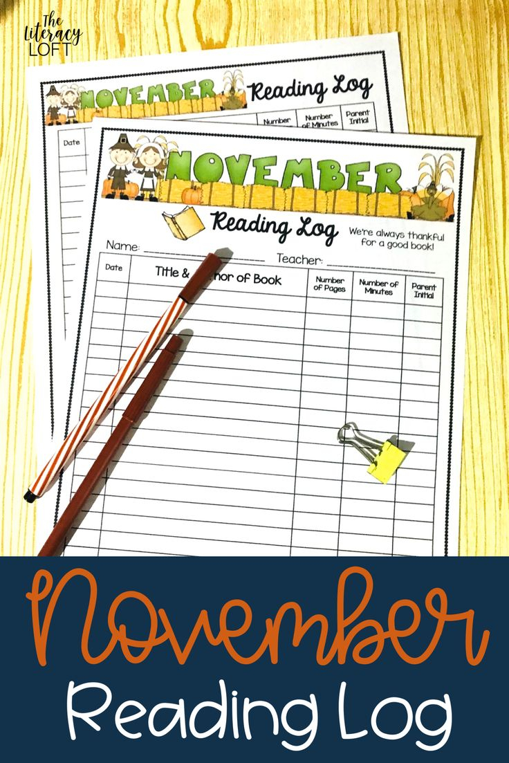 Book It Reading Log November 2022 2022 Reading Log Printable