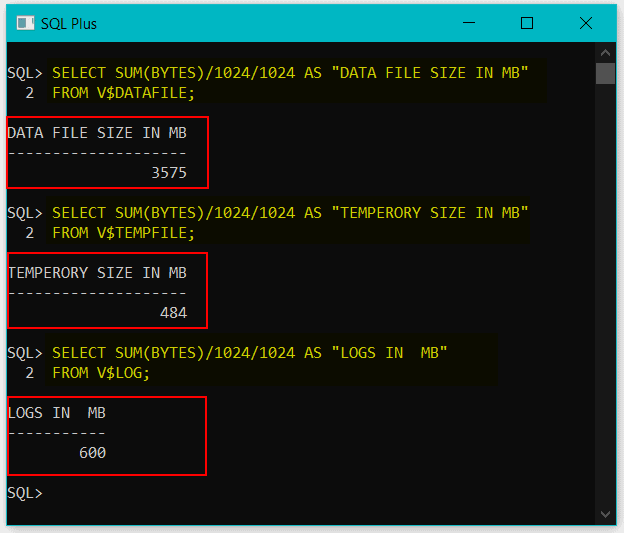 Database Size In Oracle 21c DatabaseFAQs