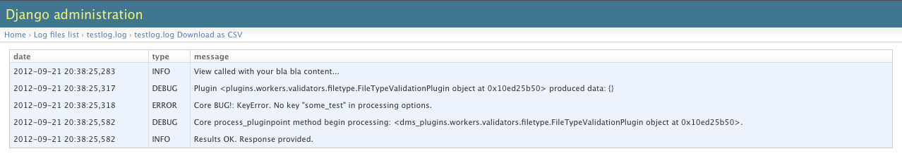 Django Log Files Viewer Documents