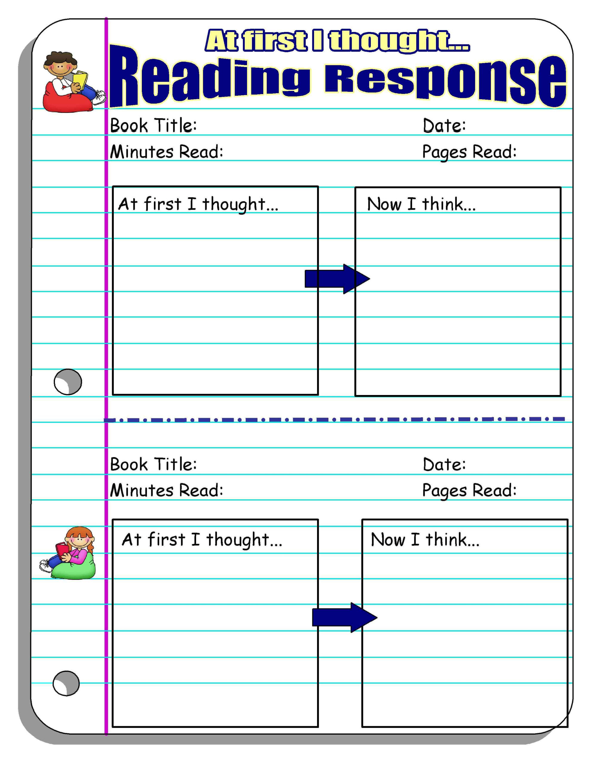 Five Minute Reading Responses Scholastic Reading Response 