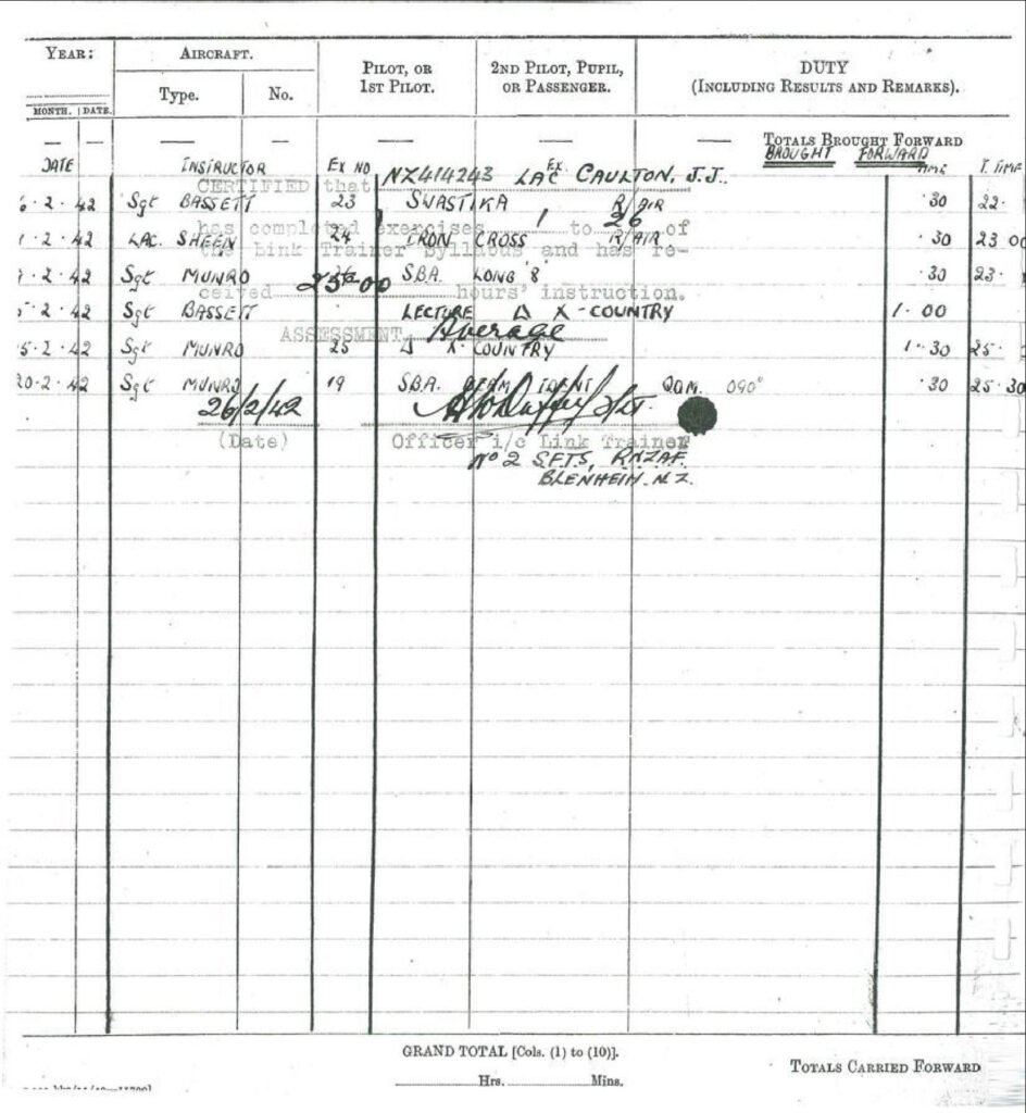 Flight Log Book Hawke s Bay Knowledge Bank