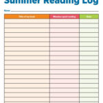 FREE 13 Summer Reading Log Templates In PDF MS Word Free Premium