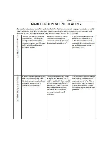 FREE 20 Independent Reading Log Templates In Google Docs PDF MS 