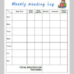 Free Premium Templates Reading Log Reading Log Printable Weekly