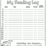 Free Printable Reading Log For 4th Grade 2022 Reading Log Printable