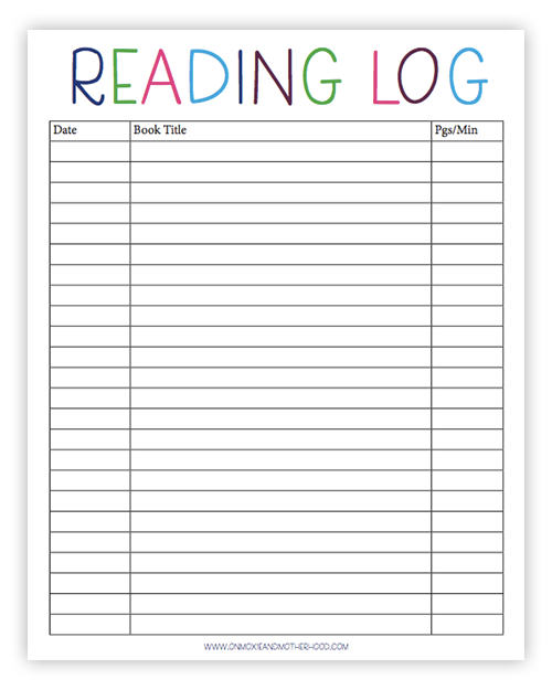 Free Printable Reading Log Sight Words Lists And Learn To Read Tips