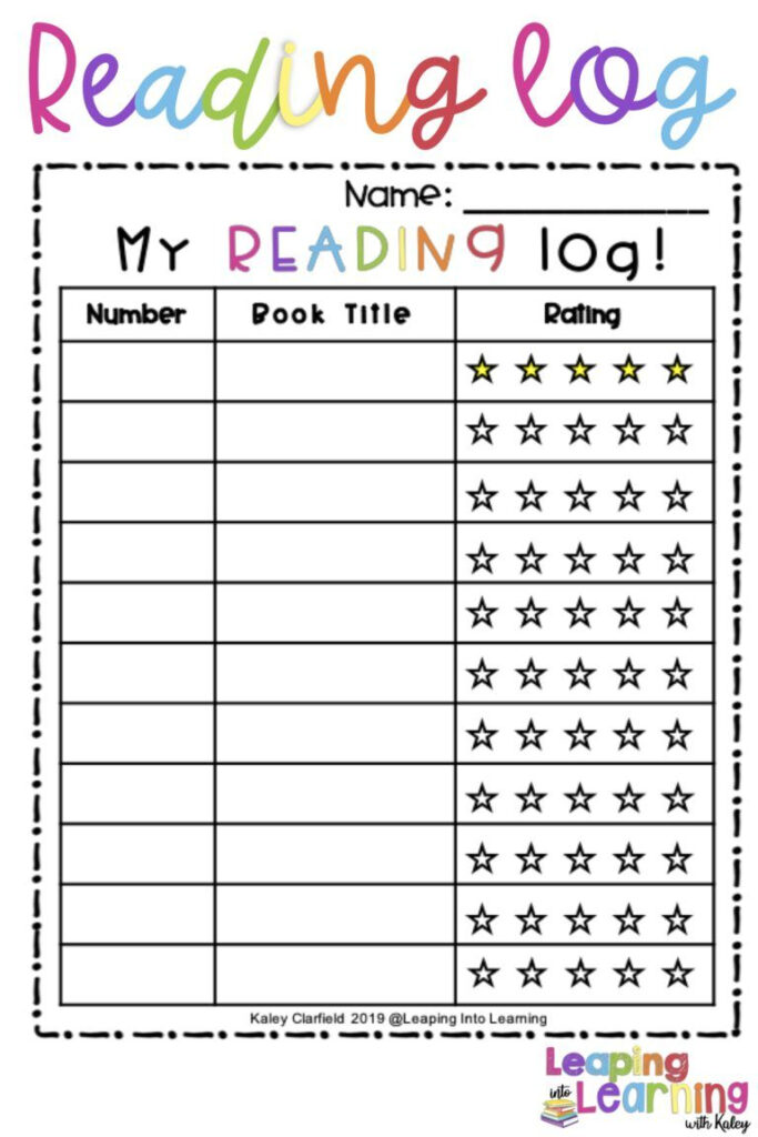  Free Reading Log Template How And WHY I Use Reading Logs Guided 