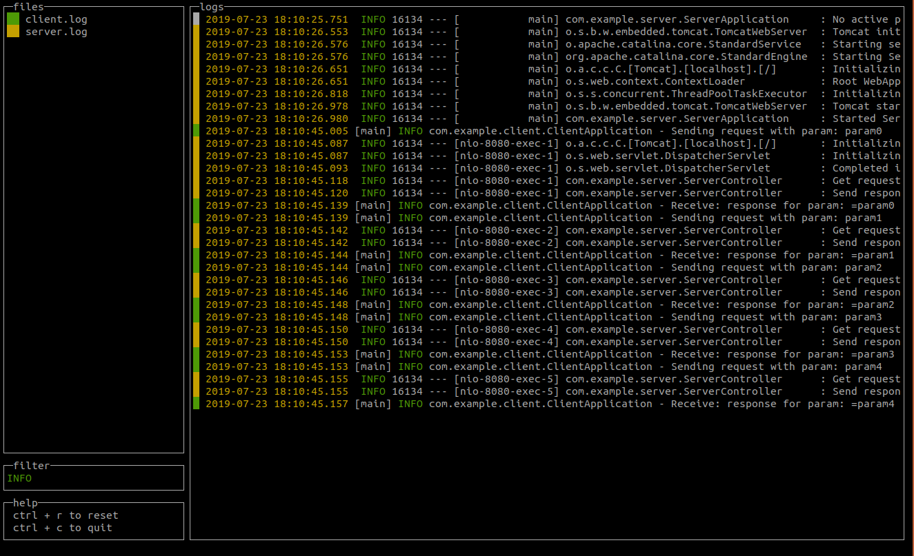 GitHub Dmarciniak loga Console UI Application To Read Logs From 