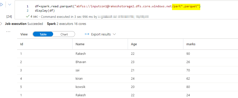 How To Get List Of Parquet File Names From A Directory In Azure 