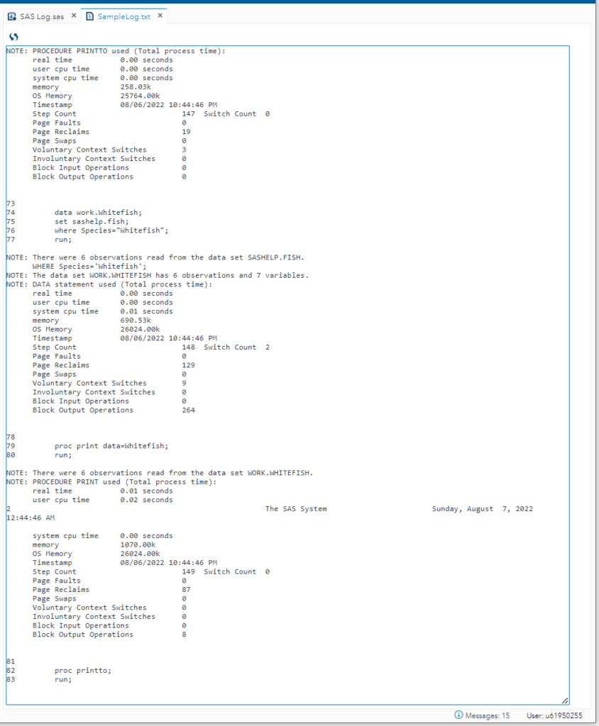 How To Save SAS Log File PROC PRINTTO Procedure Learn SAS Code