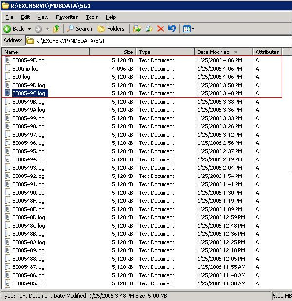 Identifying Committed Transaction Logs In Exchange 2003 Microsoft