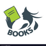 Logo Girl Reading A Book Royalty Free Vector Image