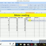 Meter Readingin Excel Electric Meter Reading Sheet In Nepali