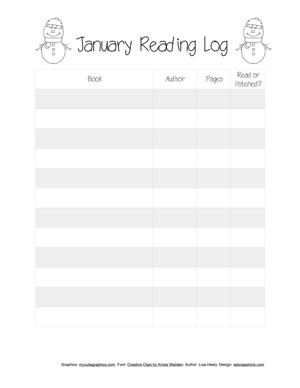 Monthly Writing Bingo And Reading Log Plus New Email Options Your 