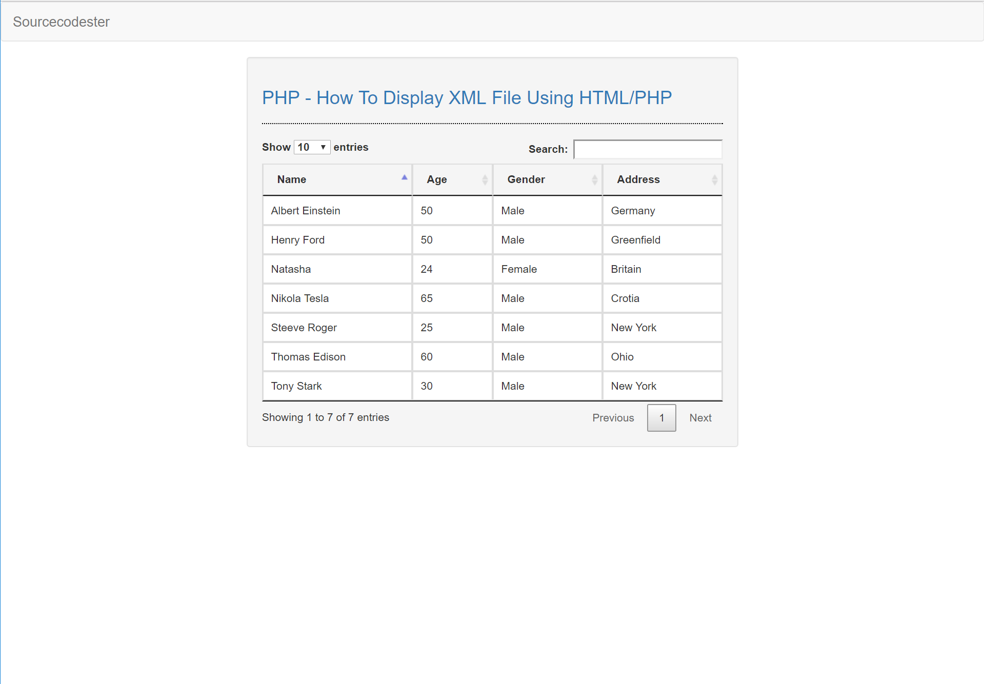 PHP How To Display XML File Using HTML PHP Free Source Code