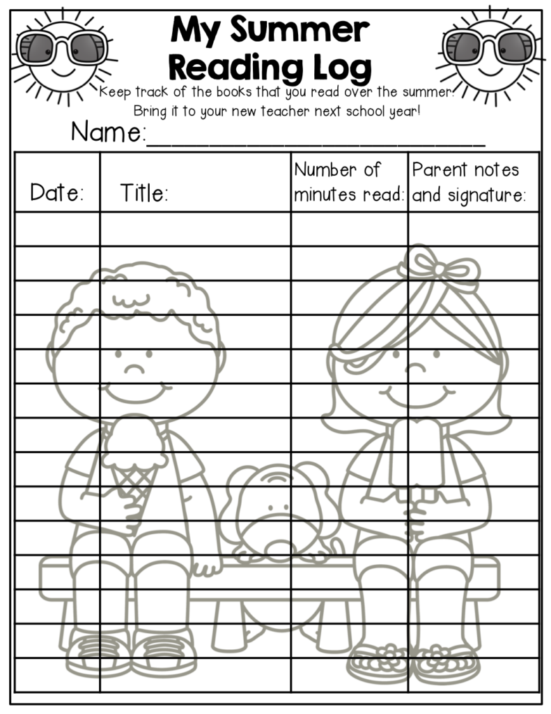 Pin By Sarah Coleman On 1st Grade Activities Summer Reading Log 