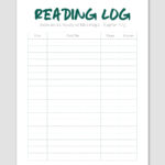 Printable Book Log And Reading Tracker Book Record Reading Etsy