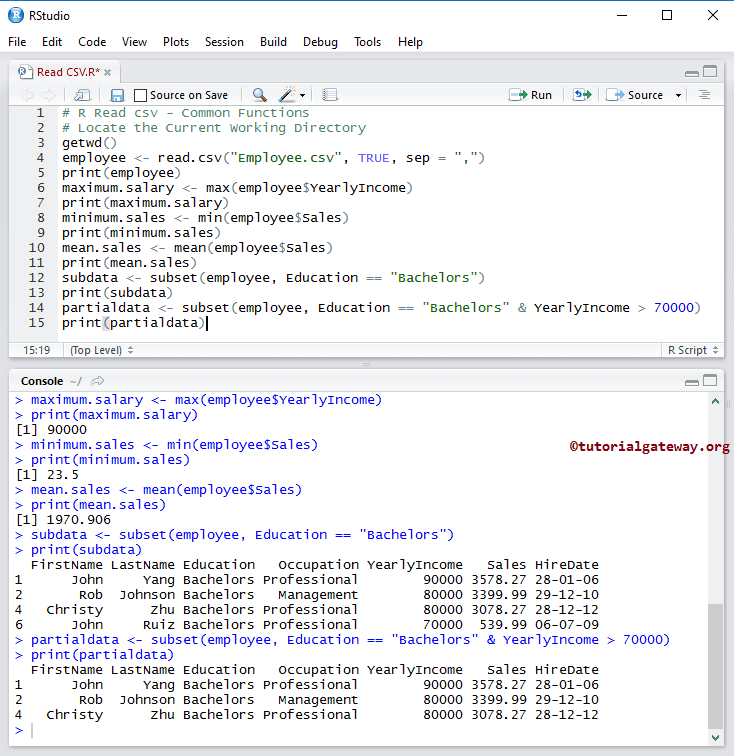 R Read Csv Function