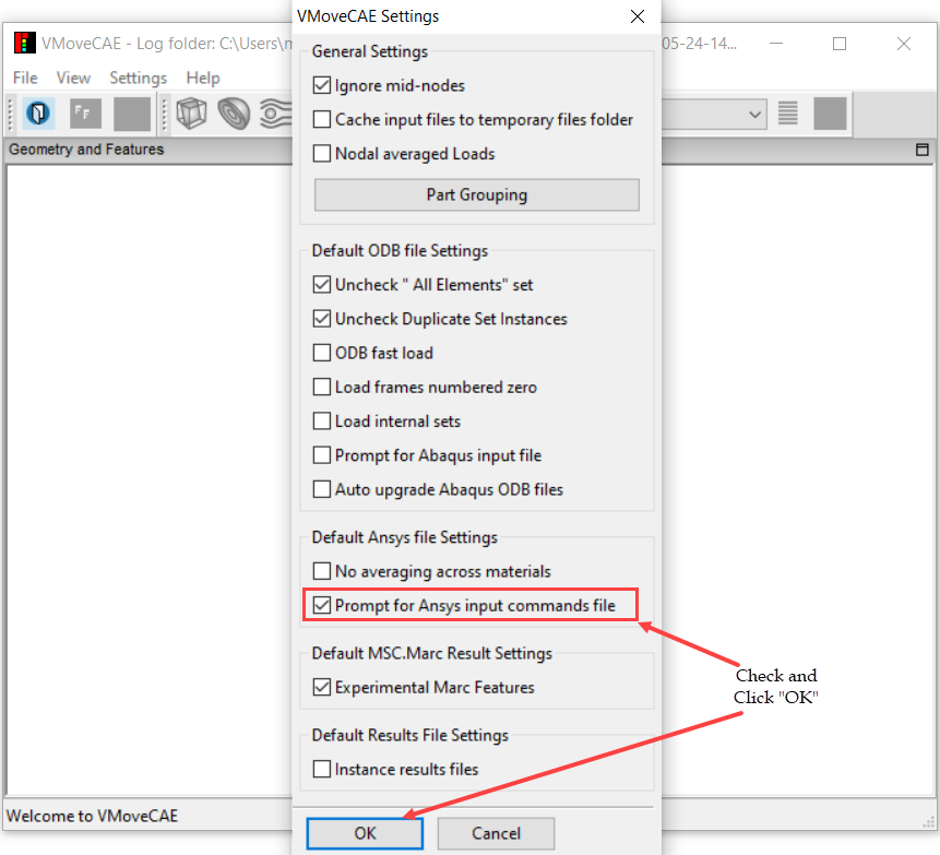 Reading Ansys Named Selections In VMoveCAE VCollab Document Documentation