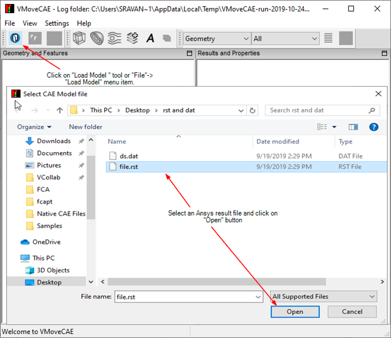 Reading Ansys Named Selections In VMoveCAE VCollab Document Documentation