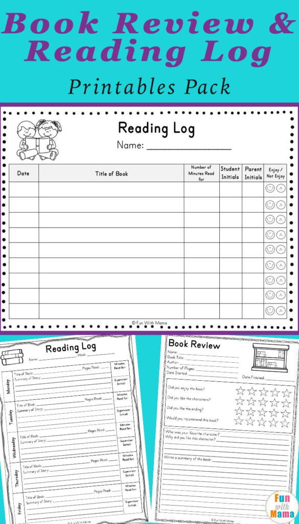 Reading Log PDF And Book Report Templates Book Review Template 