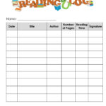 Reading Log Rubric 3rd Grade 2022 Reading Log Printable